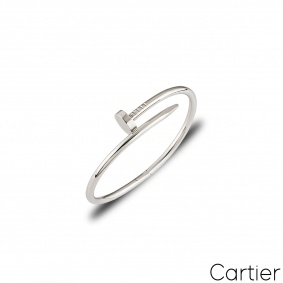 Cartier White Gold Plain Juste Un Clou Bracelet Size 15 B6048315 Cartier White Gold Plain Juste Un Clou Bracelet Size 15 B6048315